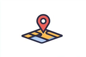 Stylish Map Location Icon Design