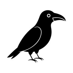crow icon, crow line art - simple line art of crow, perfect for crow logos and icons