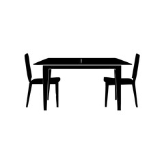 dining table icon, dining table line art - simple line art of dining table, perfect for dining table logos and icons
