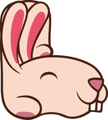 Obraz premium Rabbit Letter Vector Element Alphabet L