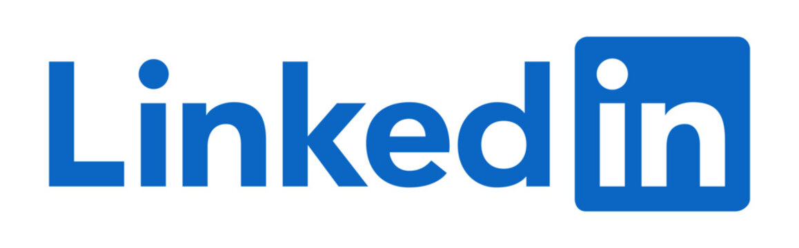 linkedin logo icon symbol, isolated vector, April 9, 2025