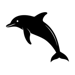 dolphin icon, dolphin line art - simple line art of dolphin, perfect for dolphin logos and icons