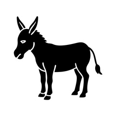 donkey icon, donkey line art - simple line art of donkey, perfect for donkey logos and icons
