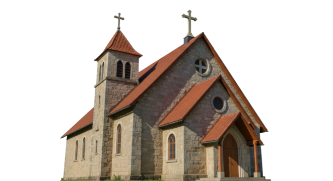 Isolated Stone Church Building