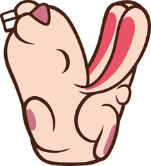 Rabbit Letter Vector Element Alphabet V