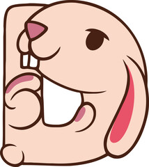 Rabbit Letter Vector Element Alphabet D
