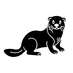 ferret icon, ferret line art - simple line art of ferret, perfect for ferret logos and icons