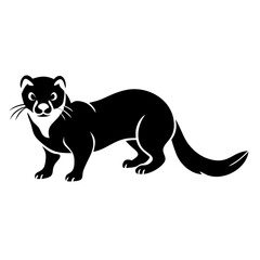 ferret icon, ferret line art - simple line art of ferret, perfect for ferret logos and icons
