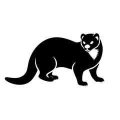 ferret icon, ferret line art - simple line art of ferret, perfect for ferret logos and icons