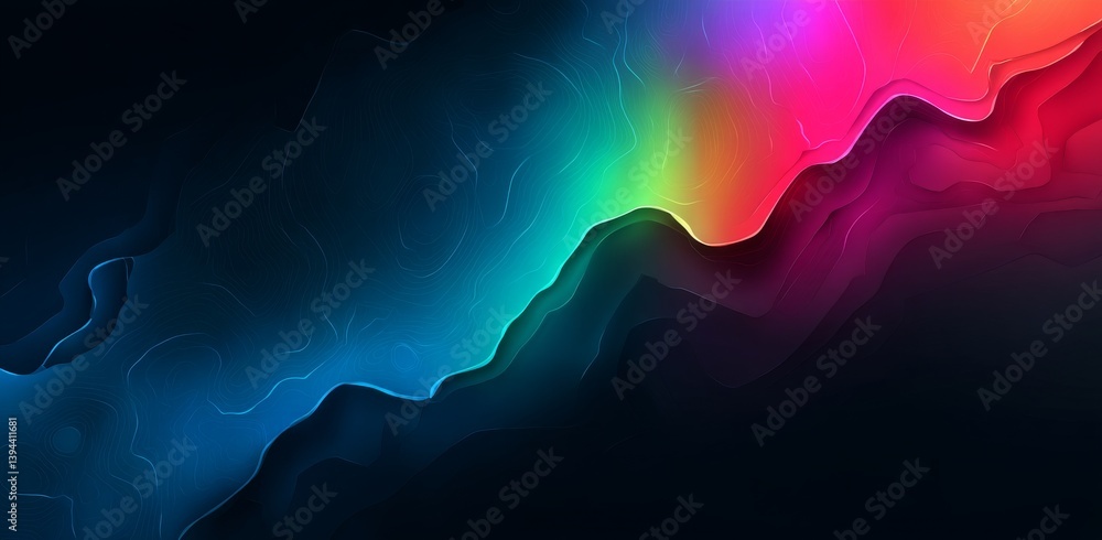 Aufkleber abstract background featuring vibrant and colorful wavy patterns