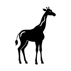 giraffe icon, giraffe line art - simple line art of giraffe, perfect for giraffe logos and icons