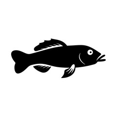 goby fish icon, goby fish line art - simple line art of goby fish, perfect for goby fish logos and icons