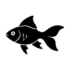 goldfish icon, goldfish line art - simple line art of goldfish, perfect for goldfish logos and icons