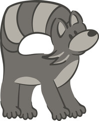 Animal Letter Vector Element Alphabet R