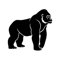 gorilla icon, gorilla line art - simple line art of gorilla, perfect for gorilla logos and icons