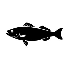 haddock icon, haddock line art - simple line art of haddock, perfect for haddock logos and icons