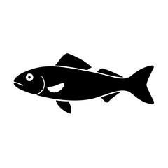 haddock icon, haddock line art - simple line art of haddock, perfect for haddock logos and icons