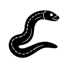 hagfish icon, hagfish line art - simple line art of hagfish, perfect for hagfish logos and icons