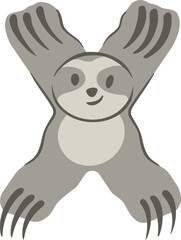 Animal Letter Vector Element Alphabet X