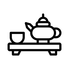 tea ceremony line icon
