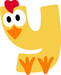 Chick Letter Vector Element Alphabet A