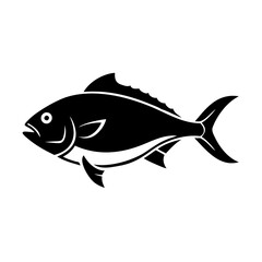 jack crevalle icon, jack crevalle line art - simple line art of jack crevalle, perfect for jack crevalle logos and icons