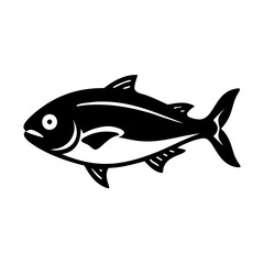 Obraz premium jack crevalle icon, jack crevalle line art - simple line art of jack crevalle, perfect for jack crevalle logos and icons