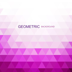 Pink abstract geometric background with triangles. Design for your creative ideas