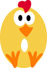 Chick Letter Vector Element Alphabet Q