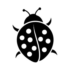 ladybug icon, ladybug line art - simple line art of ladybug, perfect for ladybug logos and icons