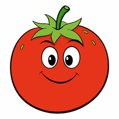 Fresh Tomato on White Background – High-Quality Isolated Image