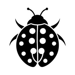 ladybug icon, ladybug line art - simple line art of ladybug, perfect for ladybug logos and icons