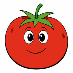 Obraz premium Fresh Tomato on White Background – High-Quality Isolated Image