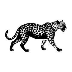 leopard icon, leopard line art - simple line art of leopard, perfect for leopard logos and icons