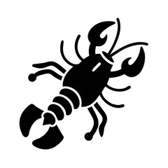 lobster icon, lobster line art - simple line art of lobster, perfect for lobster logos and icons