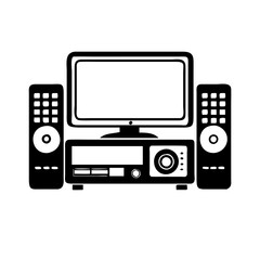 media unit icon, media unit line art - simple line art of media unit, perfect for media unit logos and icons