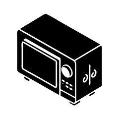 microwave oven icon, microwave oven line art - simple line art of microwave oven, perfect for microwave oven logos and icons