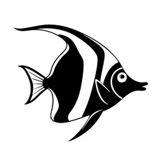 moorish idol icon, moorish idol line art - simple line art of moorish idol, perfect for moorish idol logos and icons