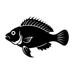 ocean perch icon, ocean perch line art - simple line art of ocean perch, perfect for ocean perch logos and icons