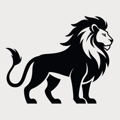 The lion outline vector and illustration line art design on a white background	