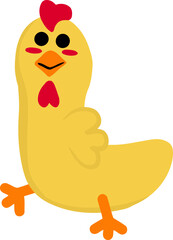 Chicken Letter Vector Element Alphabet J