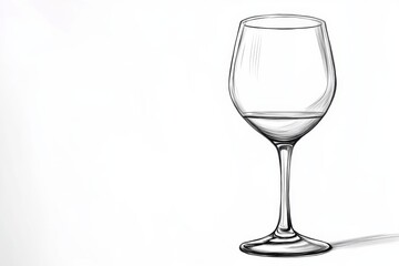 Elegant Wine Glass Sketch