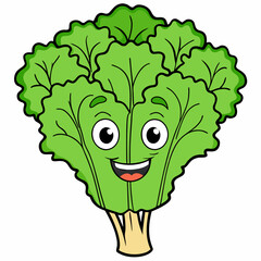 carton Fresh Kale on White Background – High-Quality Isolated Vegetable Image