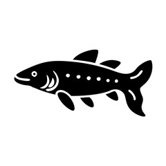 pike icon, pike line art - simple line art of pike, perfect for pike logos and icons