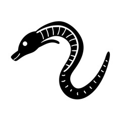 pipefish icon, pipefish line art - simple line art of pipefish, perfect for pipefish logos and icons