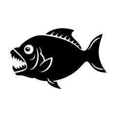 piranha icon, piranha line art - simple line art of piranha, perfect for piranha logos and icons