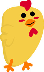 Chicken Letter Vector Element Alphabet B