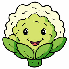 Fresh Cauliflower on White Background: Healthy and Natural Vegetables