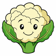 Fresh Cauliflower on White Background: Healthy and Natural Vegetables