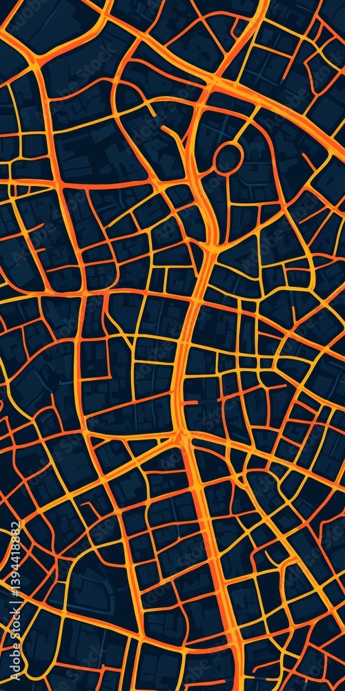 Poster abstract connection of golden lines, creating intricate patterns resembling city maps and circuitry